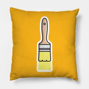 Paint Brush Sticker design vector illustration. Painting working tool equipment icon concept. Paint Brush sticker vector design with shadow. Pillow