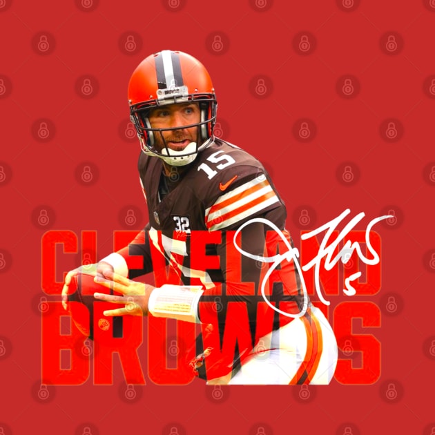 Cleveland Browns Joe flacco with autograph by fadinstitute