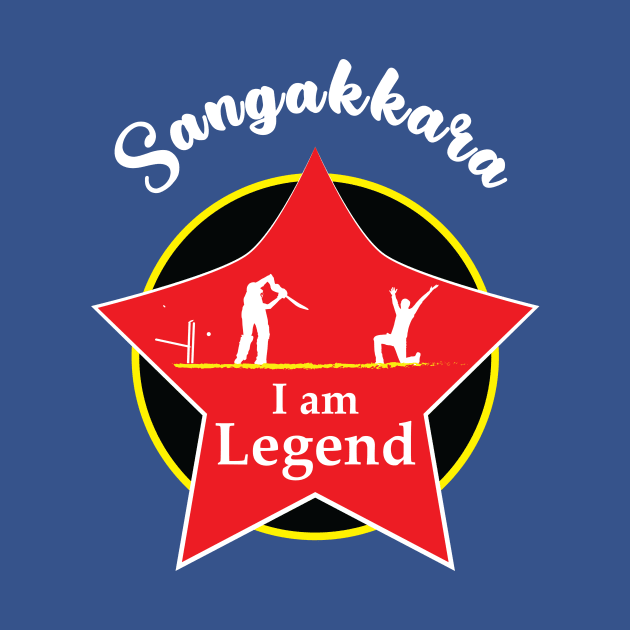 Kumar Sangakkara - I am Legend T-Shirt by VectorPB