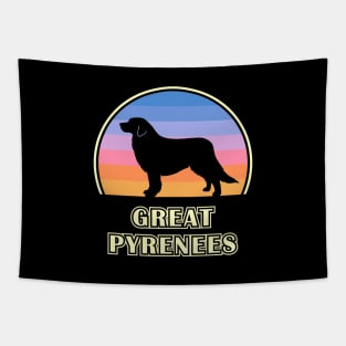 Great Pyrenees Vintage Sunset Dog Tapestry