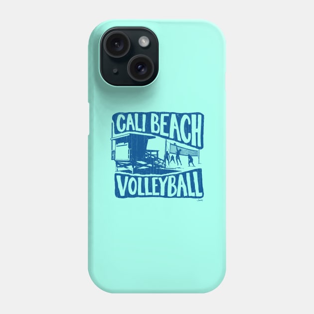 Cali Beach Volleyball (Blue) Phone Case by cjboco