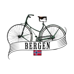 Bergen Norway Flag Bicycle T-Shirt