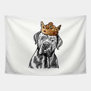 Cane Corso Dog King Queen Wearing Crown Tapestry