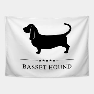 Basset Hound Black Silhouette Tapestry