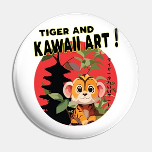 Go Get 'Em Tiger Kawaii Pin