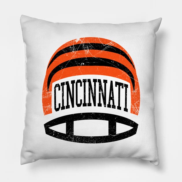 Cincinnati Retro Helmet - White Pillow by KFig21