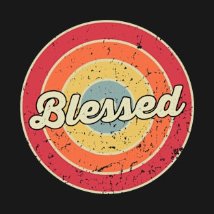 Retro Vintage Sunset Aesthetic Blessed T-Shirt