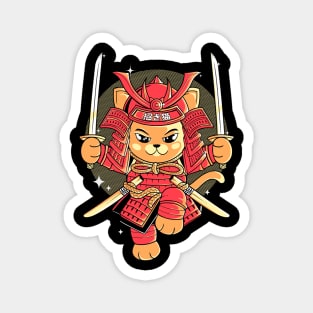 Samurai cat Magnet