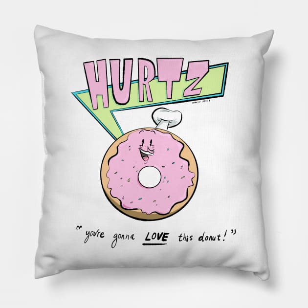 Hurtz Donut Pillow by bransonreese