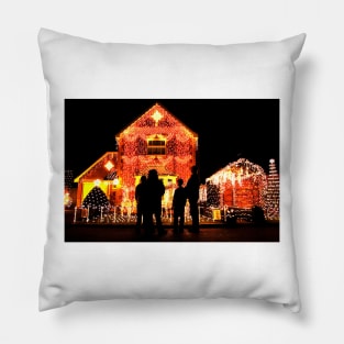 Christmas Xmas Lights Illuminated Decorations Pillow