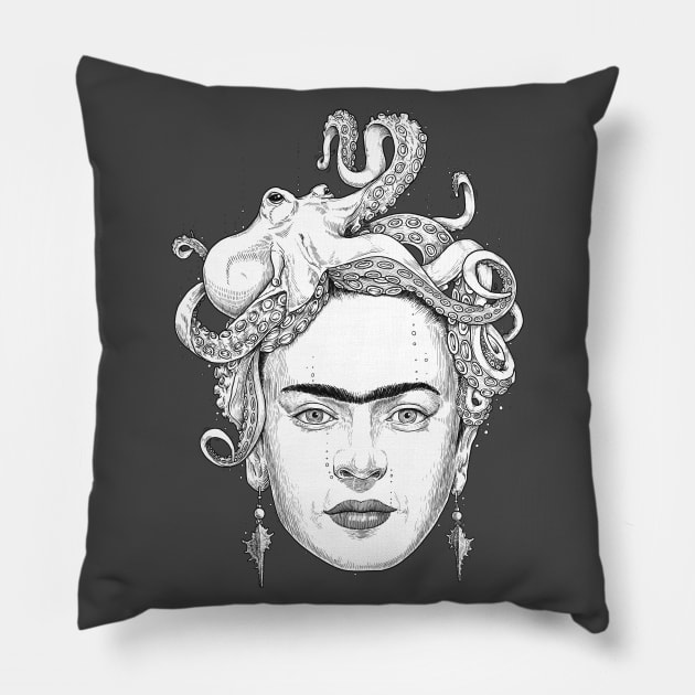 Frida Kahlo Pillow by NikKor