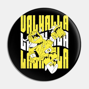 Valhalla Drunken Viking with Beer in hand Pin