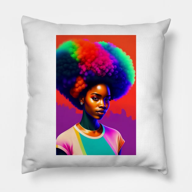 Black History Month Black Woman Pillow by Fun and Cool Tees