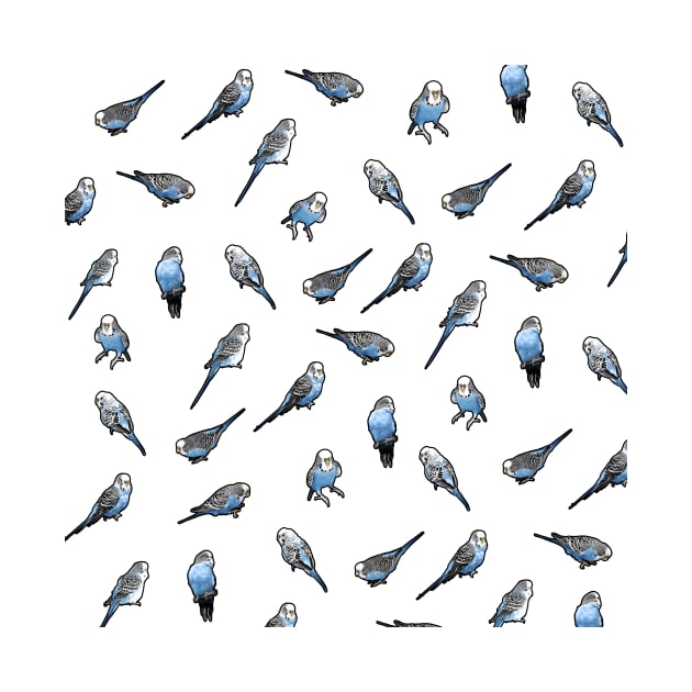 Blue English Budgie Pattern by BirdNerd