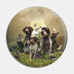 German Wirehaired Pointer ,  Hunting season Pin