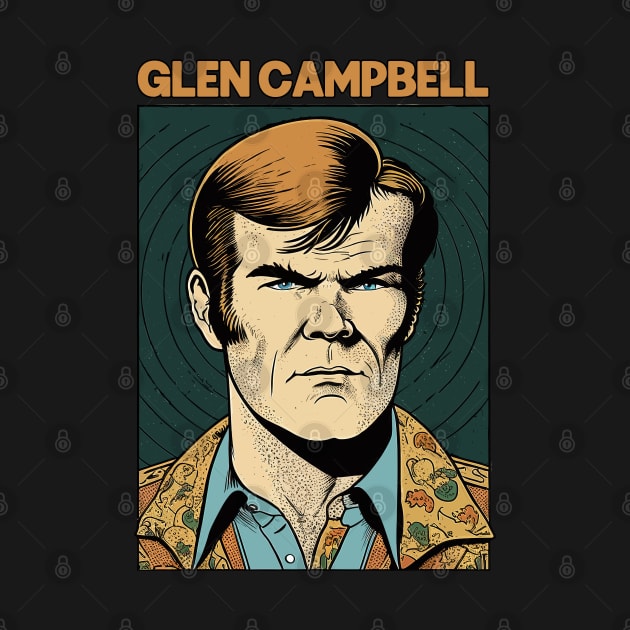 Glen Campbell / Retro Style Fan Design by DankFutura