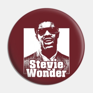 stevie wonder  retro B&W design Pin