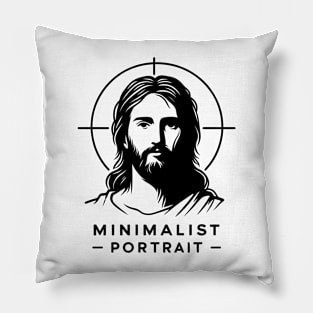 Minimalist Portrait, Jesus Pillow