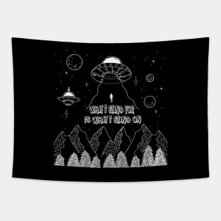 'What I Stand For Is What I Stand On' Environment Awareness Shirt Tapestry