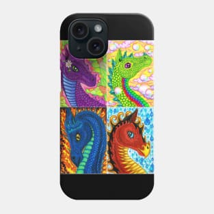 Four elements dragons Phone Case