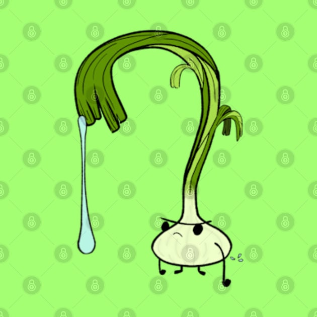 Angry Onion Vegetable Green Cartoon by Odd Creatures