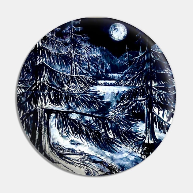 By the Light of the Moon Pin by SeanKalleyArt