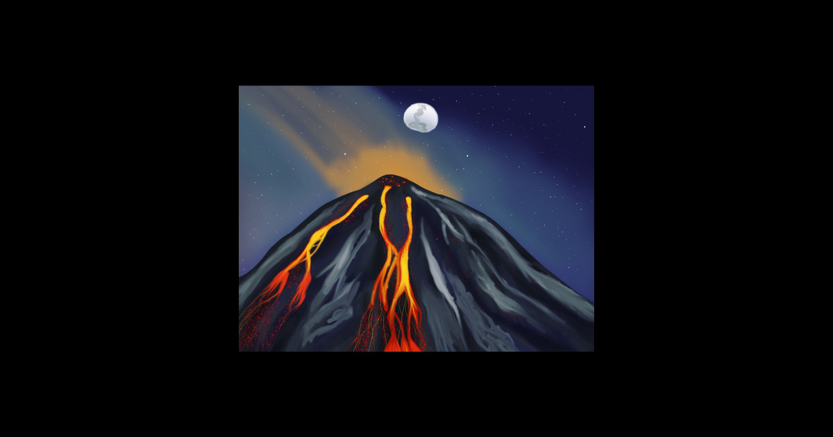 Volcano - Nature - Sticker | TeePublic