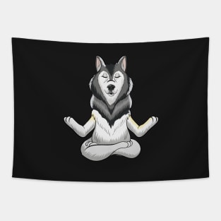 Husky Dog Meditation Tapestry