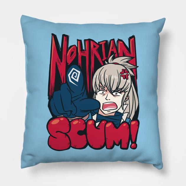 NOHRIAN SCUM SHIRT VER. 3 Pillow by Astrayeah