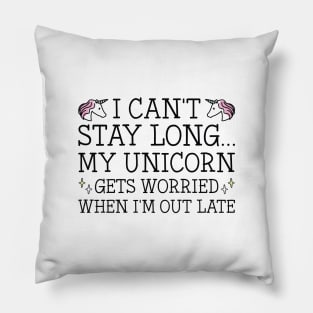 My Unicorn Gets Worried Pillow