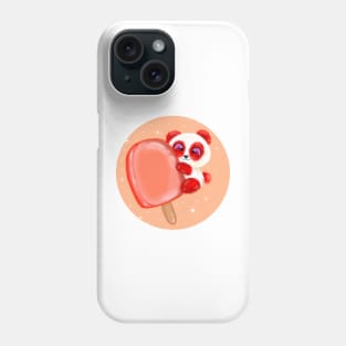 Kawaii Strawberry Panda Popsicle Phone Case
