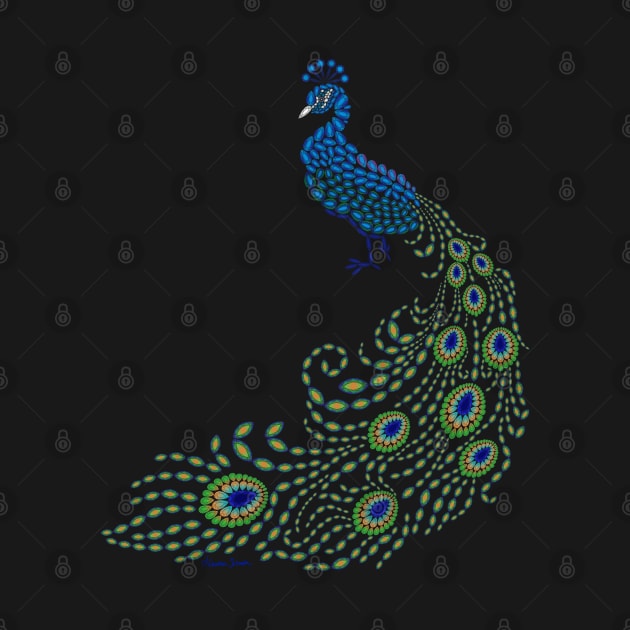 Jeweled Peacock by artsytoocreations