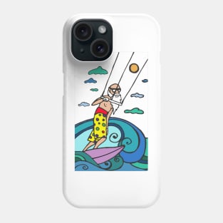 Grandpa go kitesurfing Phone Case