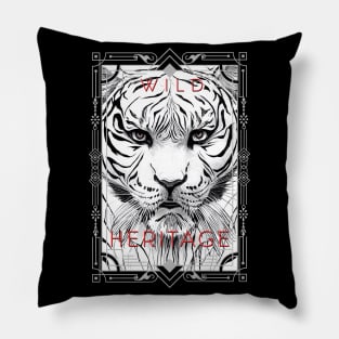 Tiger Animal Wild Nature Illustration Line Epic Illustration Line Art Pillow