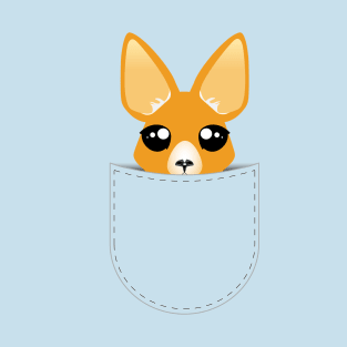 Cute Kangaroo popping out from a pouch - Vector Original Art T-Shirt