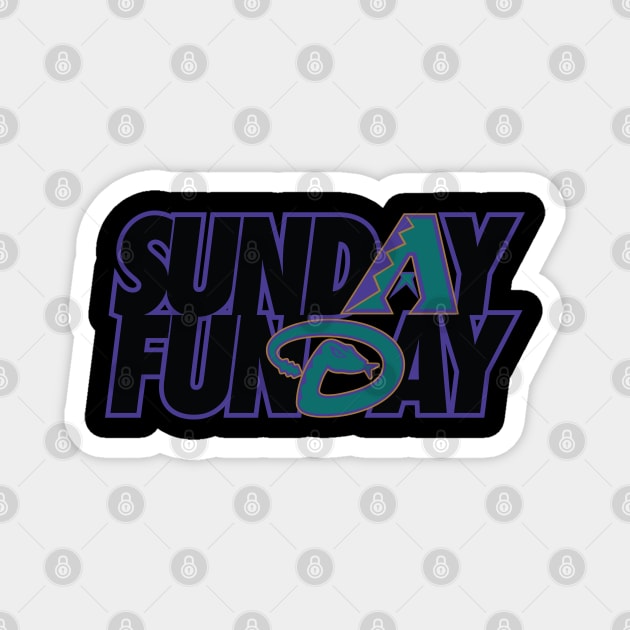 Sunday Funday with Dbacks 3 Magnet by LunaGFXD