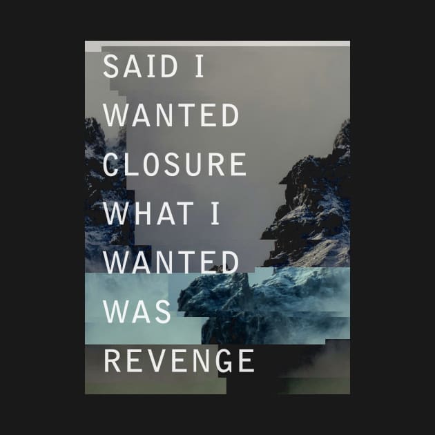 Said I Wanted Closure What I Wanted Was Revenge by becauseskulls