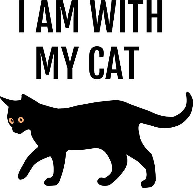 I'm With My Cat Funny Cat Lovers Slogan Kids T-Shirt by strangelyhandsome