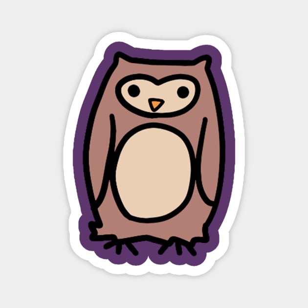 Brown Owl Magnet by saradaboru