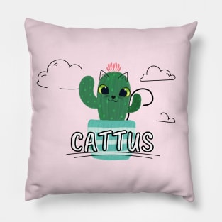 Cat Cactus Cattus Pillow