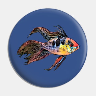 German Blue Ram Cichlid Pin