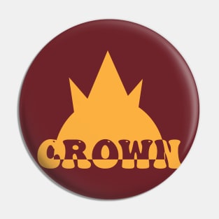 Crown simple illustration typography design Pin