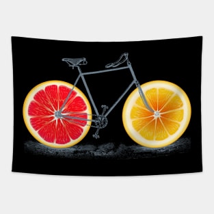 Vintage Orange Old Bike with Retro Cycle Frame Tapestry