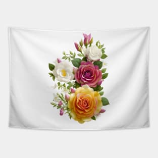 Elegant Rose Bouquet Tapestry