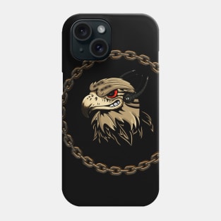 Funny angry steampunk eagle Phone Case