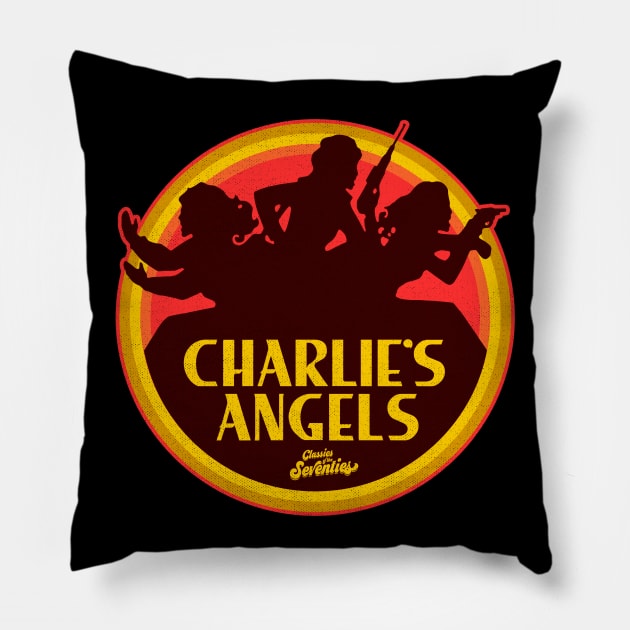 Charlie´s Angels - TV Series Pillow by BLACK RAINBOW