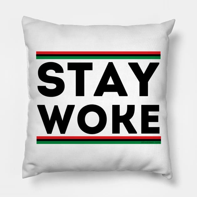 Stay Woke Pillow by Afroditees