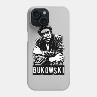 Charles Bukowski Stencil Portrait Phone Case