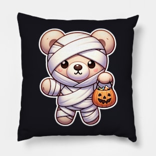 Halloween Mummy Bear Treats Pillow