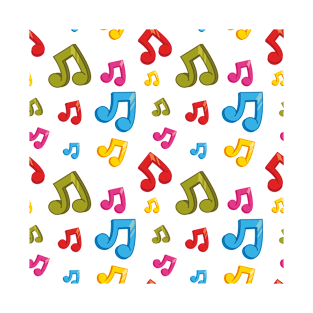 Colorful music notes T-Shirt